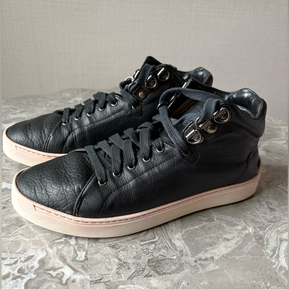 Rag and Bone New York Black Leather Sneakers Size 37 1/2